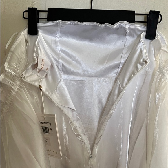 Anthropology Alamour The Label Off-Shoulder White Dress - Picture 5 of 8